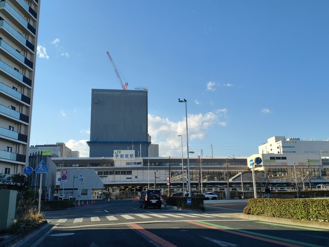 そのまま直進して宇都宮駅に到着